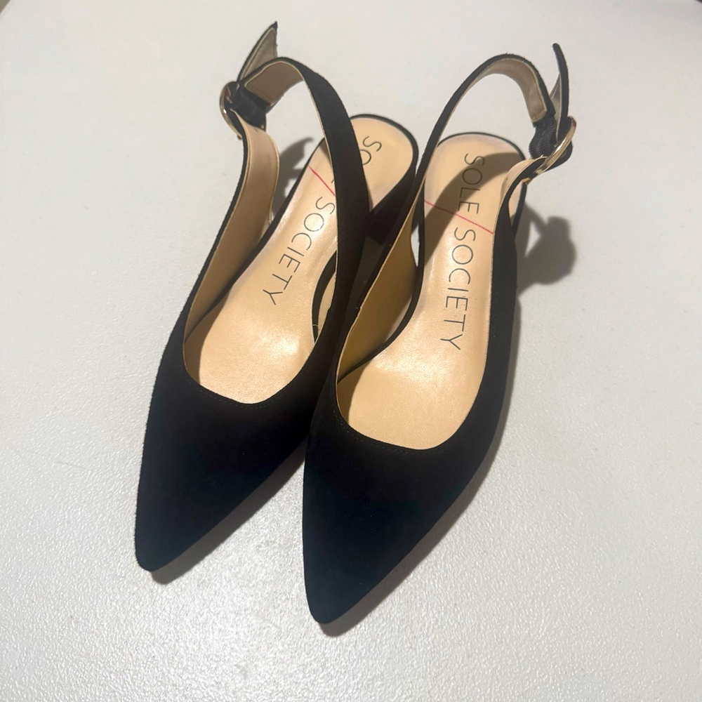 Sole Society Mariol Slingback black pointed toe women